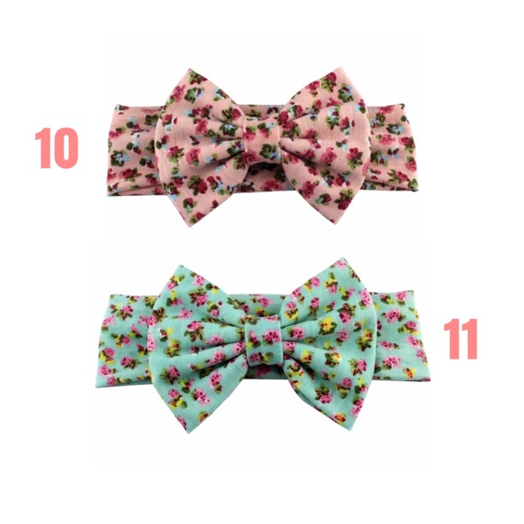 Spring floral head wrap band, Boutique🎀Floppy bow🎀 - Picture 4 of 7